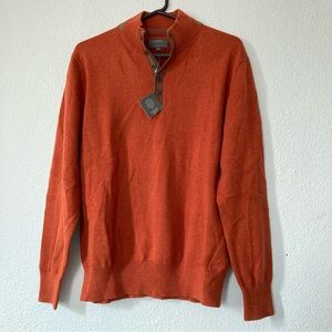 Enro Mens Cotton+Cashmere Blend Sweater Large